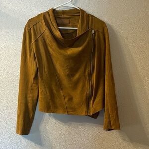 BlankNYC suede cross zipper jacket size small